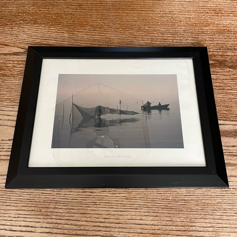 Henk van der Leeden fisherman print Dutch  photography ocean lake cottage